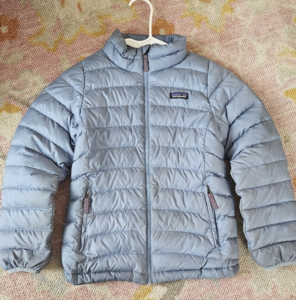 Patagonia Kids Light Blue Puffer Jacket